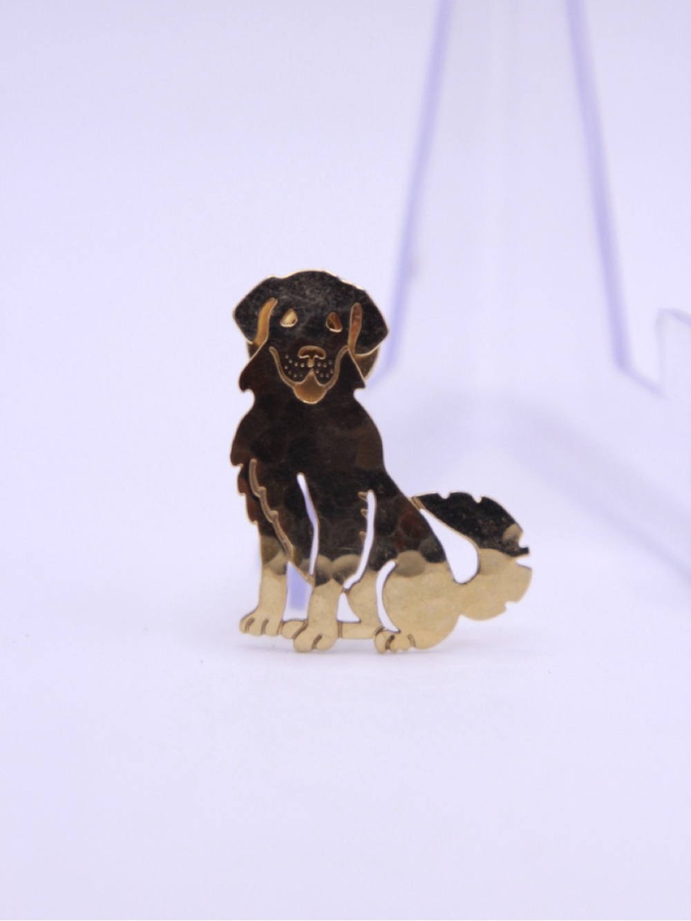 Wild Bryde Gold tone Dog Lapel Pin